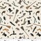 Fabric Studio E Cream Snowman Accessories Snowy Days & Frosty Nights by the Quarter Yard 8460-14